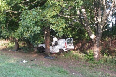 Под Белгородом иномарка съехала в кювет и врезалась в дерево, водитель погиб