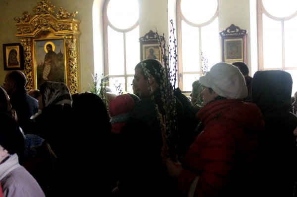 Православные белгородцы отпраздновали Вербное воскресенье