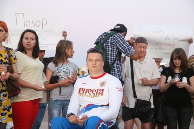 Белгородские паралимпийцы вышли на акцию в поддержку отстранённых спортсменов. Фоторепортаж