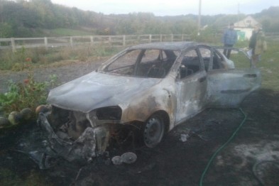 В Белгородской области сгорела машина координатора ЛДПР