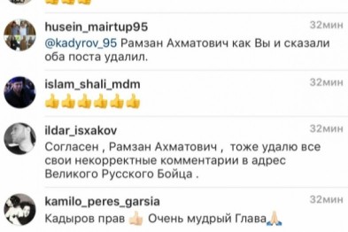 Кадыров потребовал удалить оскорбления в адрес Емельяненко