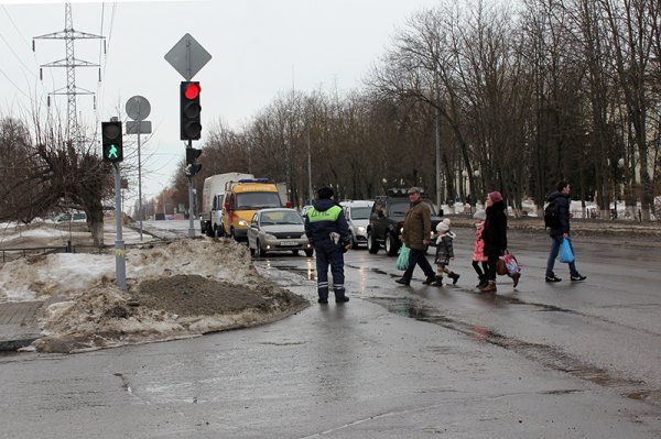 «Ну, мне же зелёный!». Полицейские учат белгородцев переходить дорогу